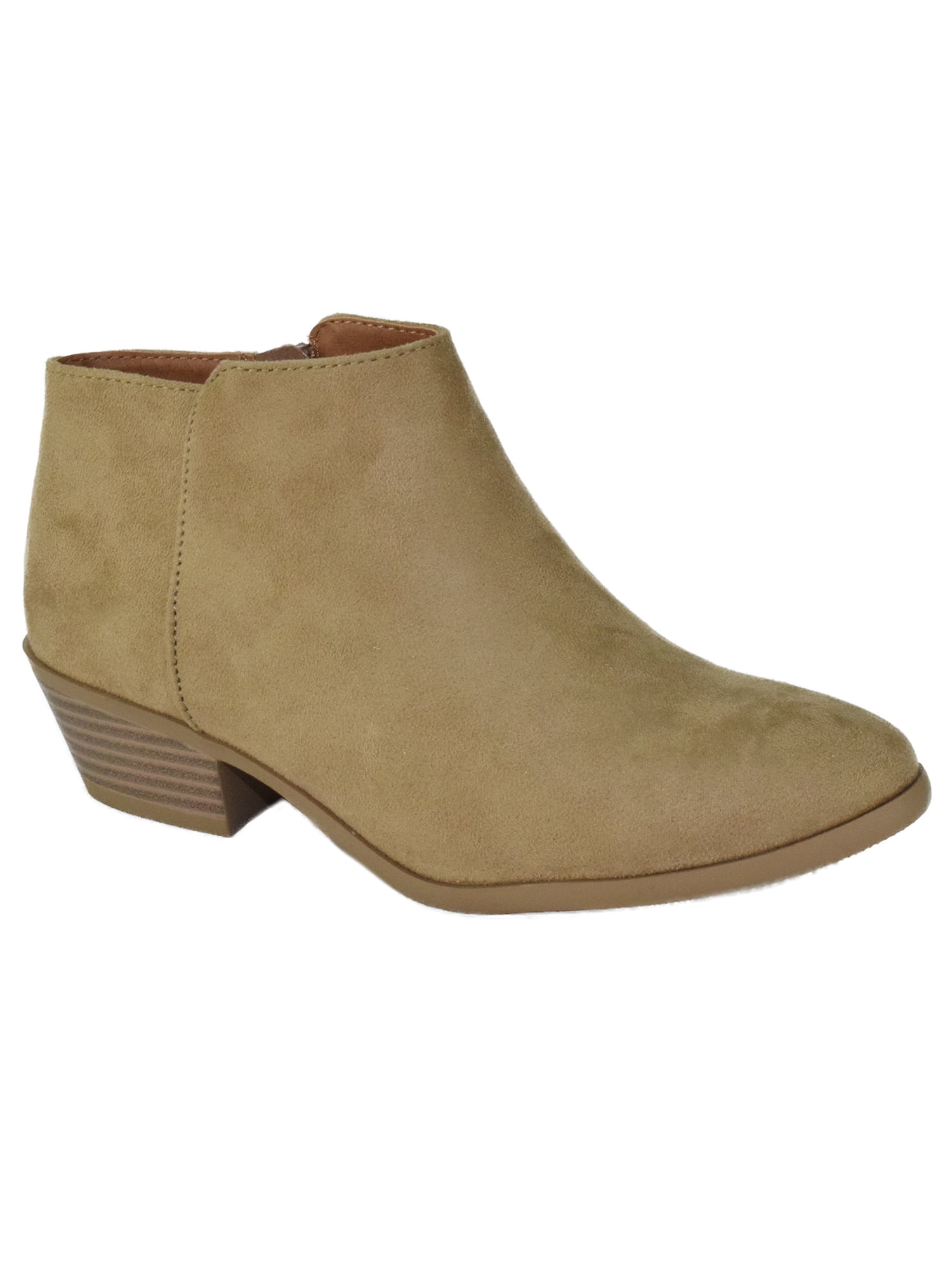 Nude suede ankle boots 2025
