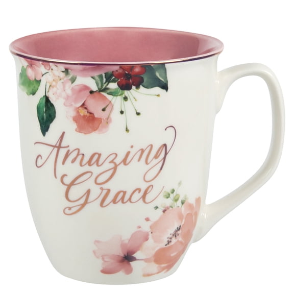 Mug Pink Floral Amazing Grace, (Hardcover)
