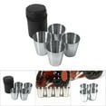 thumbnail image 1 of Mug Portable Stainless Steel Tea Coffee Cup 30ml Beer Mug Bag Using for Travel 4 pcs, 1 of 5