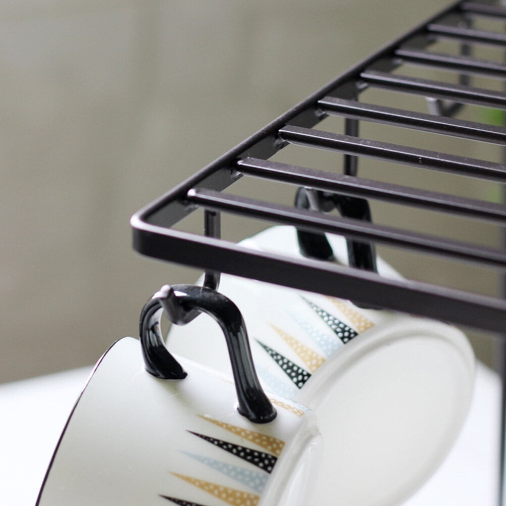 Mug Rack Cup Tree Holder Shelf Hanger Metal Display Tea Jewelry Organizer Tabletop Coffee