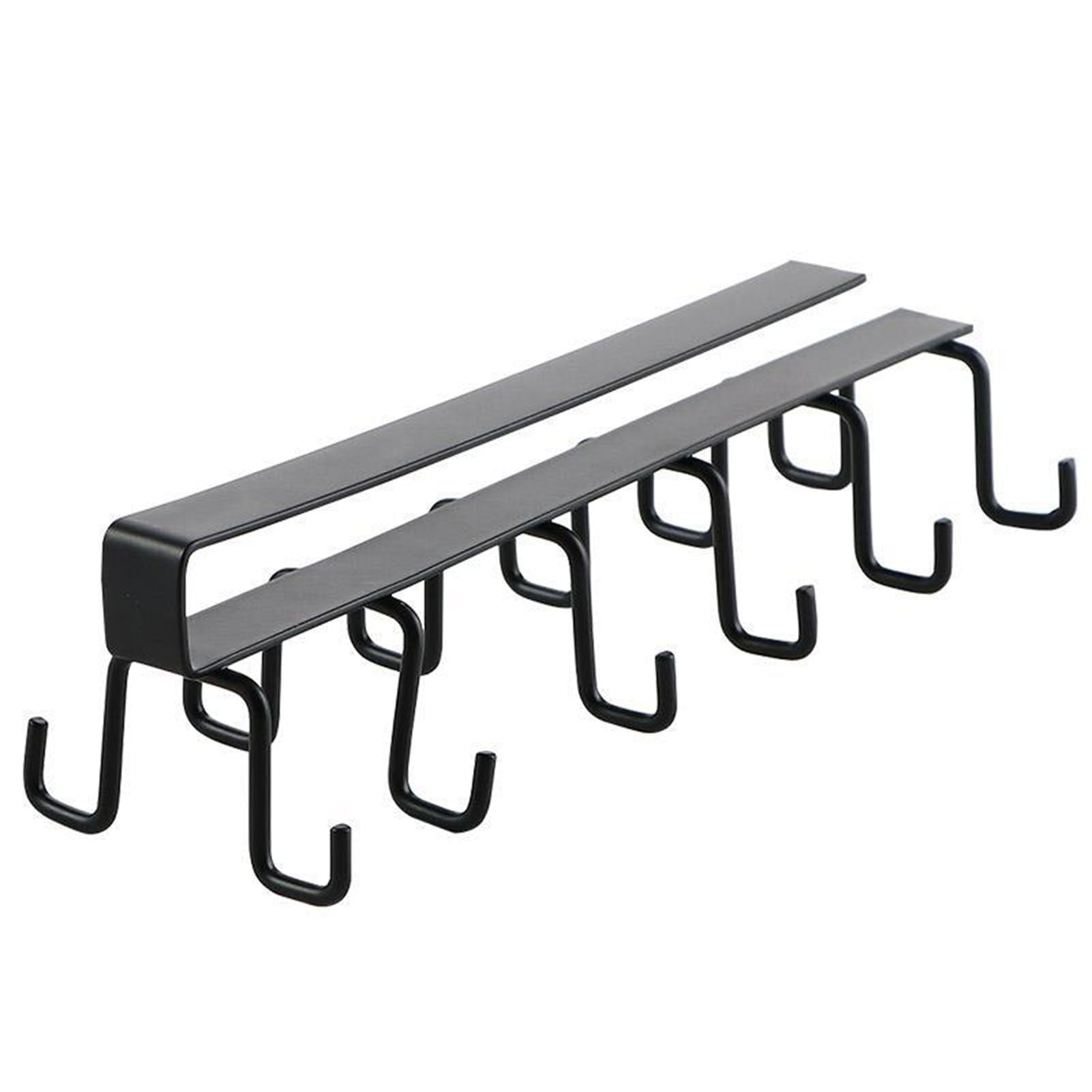 Mug Rack Under Cabinet - Coffee Cup Holder, 12 Mugs Hooks Under Shelf ...