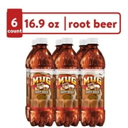 Mug Soda Root Beer 16.9 fl oz, 6 Count