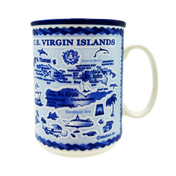 Mug St. Thomas U.S Virgin Islands Souvenir Gift - Ceramic Coffee Cup Combo 11 oz (USVI) - Best Gift for Coffee Tea Lover/Addicts