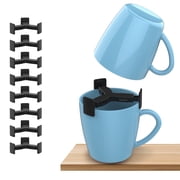 Mug Stacker 8-Pack   Coffee Bar Cup Holder & Cabinet Mug Organizer | Adjustable Stackable Mug Rack for Mugs & Glasses
