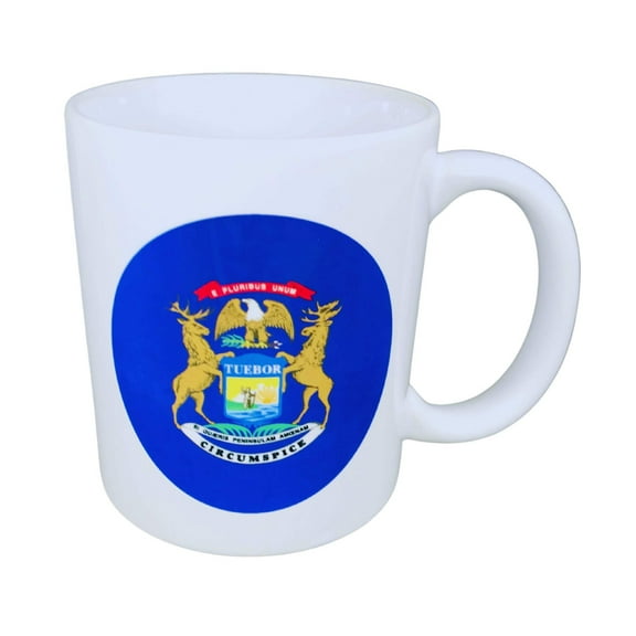 Mug - State Flag Michigan - USA | 11 oz State Flag Mug | USA Flag Coffee Cup | Perfect for Home, Office, and Gifts