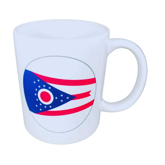 Mug - State Flag Ohio - USA | Coffee Tea Drinkware, Souvenir Gift, Collectible Keepsake, Home Office Use