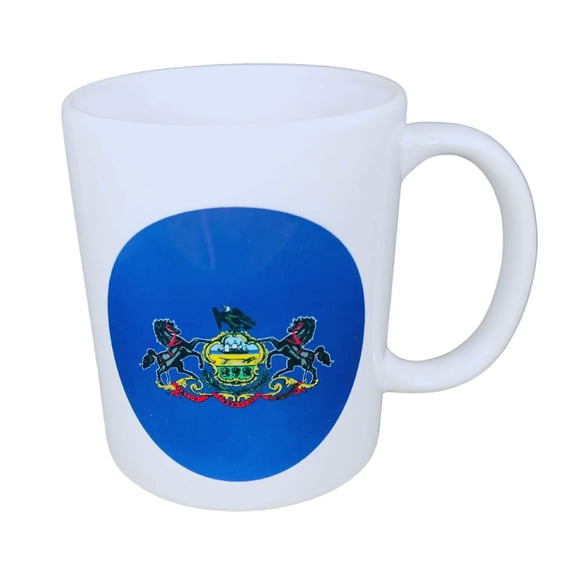 Mug - State Flag Pennsylvania - USA | Coffee Tea Drinkware, Souvenir Gift, Collectible Keepsake, Home Office Use