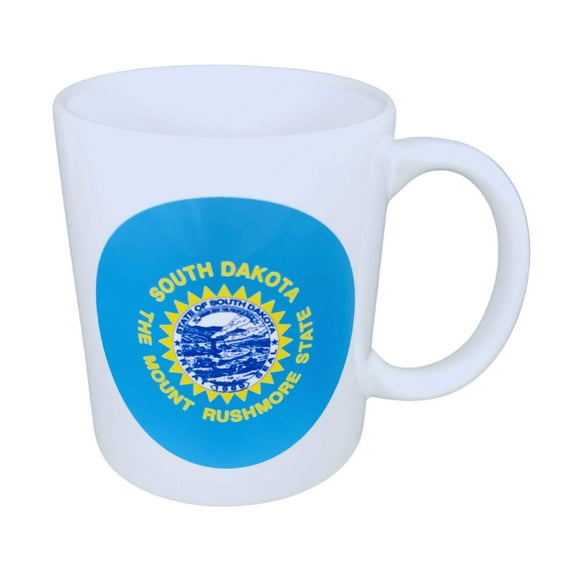 Mug - State Flag South Dakota - USA | 11 oz State Flag Mug | USA Flag Coffee Cup | Perfect for Home, Office, and Gifts