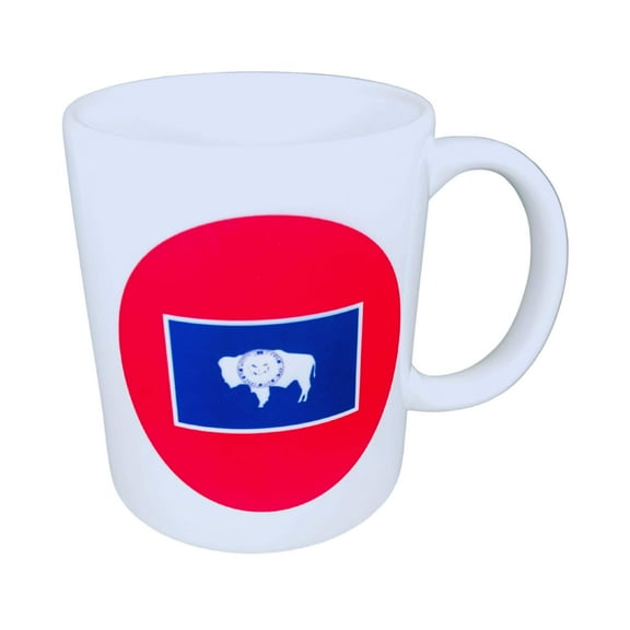 Mug - State Flag Wyoming - USA | 11 oz State Flag Mug | USA Flag Coffee Cup | Perfect for Home, Office, and Gifts