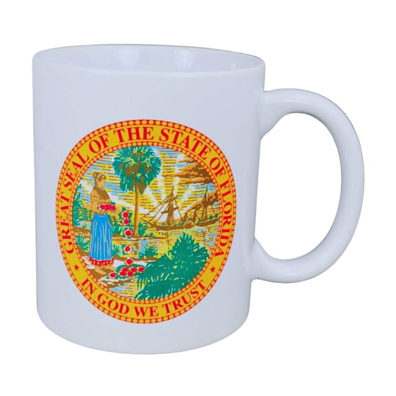 Mug - State Seal Florida - USA | Coffee Tea Drinkware, Souvenir Gift, Collectible Keepsake, Home Office Use
