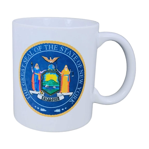 Mug - State Seal New York - USA | Coffee Tea Drinkware, Souvenir Gift, Collectible Keepsake, Home Office Use