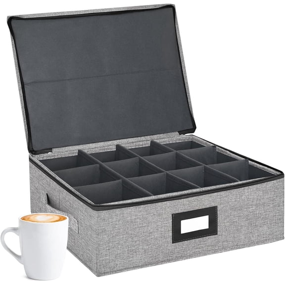 Mug Storage Box With Dividers China Storage Containers Hard Shell Coffee Mug Sto