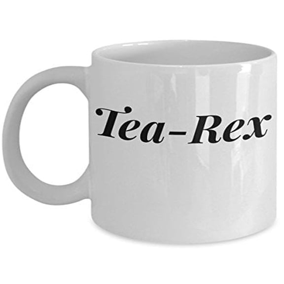 T Rex 11 oz Coffee Mug - Tea-Rex White Ceramic Gift
