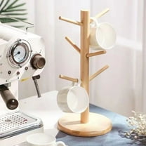 Mug Tree,Coffee Cup Holder for Countertop,Coffee Mug Tree with 6 Hooks,Mug Tree Stand,Countertop Mug Tree,Mug Stand Kitchen Organizer,Cafe Accessories Decor & Kitchen Organizer Storage Stand