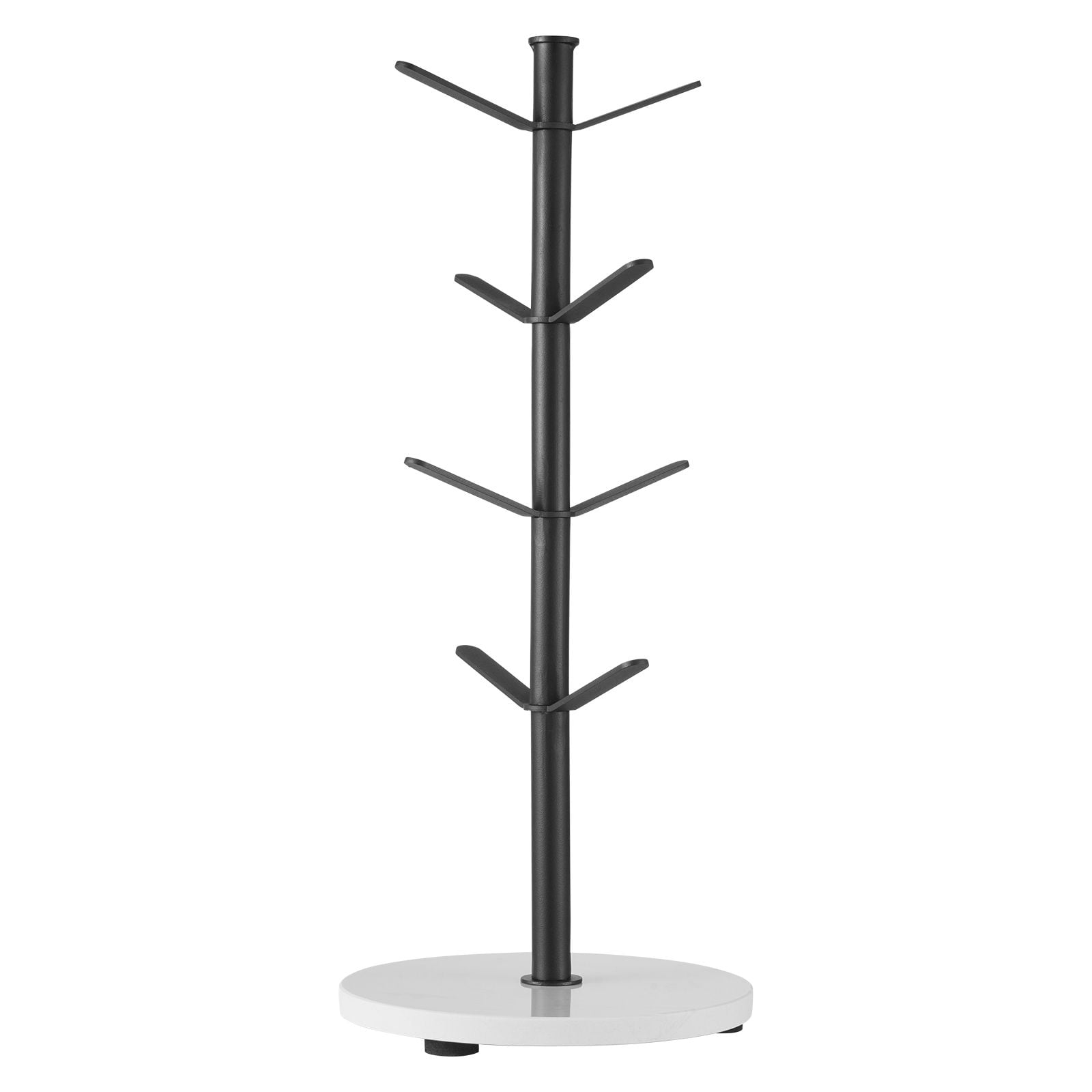 Mug Tree Holder 8 Mugs Capacity Marble Base Carbon Steel for Kitchen Office Coffee Mug Display
