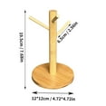 thumbnail image 1 of Mug Tree Holder - Bamboo Coffee Cup Rack with 3/6 Hooks, Non-Slip Kitchen Organizer for Counter, Perfect for Home & Cafe Decor, 1 of 9