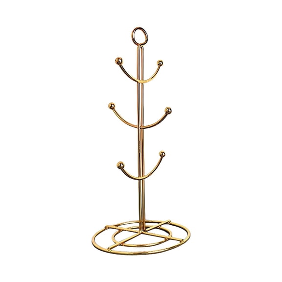 Mug Tree Stand Hanger Coffee Cup Holder with 6 Hooks for Countertop Shelf