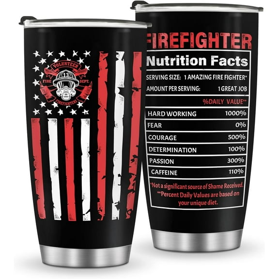 Mug Tumbler Gifts for Fire Firefighter - Fireman Birthday Christmas Fathers Day Halloween Presents for Men Boy Dad Father Husband Son Grandpa Friends Adults Gift Coffee Mug Drinking Cup