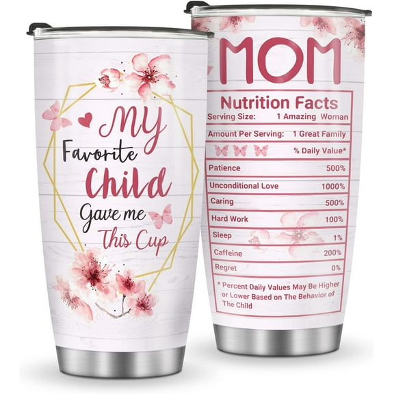 Mug Tumbler Gifts for Mom - Birthday Christmas Gifts for Mom from Daughter Son Halloween Mothers Day Present for Women Wife Mother In Law Mama Thanksgiving Valentines Day Floral Coffee Cup