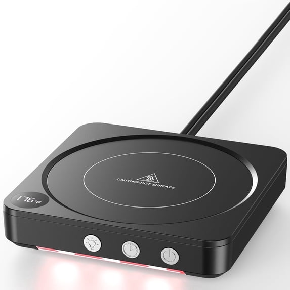 SWEETFULL Mug Warmer, Coffee Mug Warmer for Desk with Temperature Display, Smart Electric Cup Warmers 36W 2–12H Auto Shut off Timer, Waterproof Candle Warmer Plate, Ideal Coffee Gifts Accessories