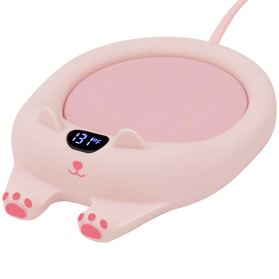 Mug Warmer,Pink Coffee Warmer For Desk Coffee Cup Warmer Auto Shut Off,Smart Candle Warmer With 3 Temp Settings,Electric Beverage Warmer Plate For Coffee,Cocoa,Tea,Water And Milk