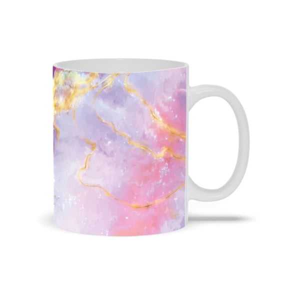 Mug With Colorful Marble Print.