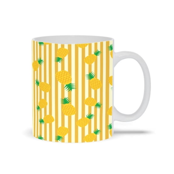 Mug With Pineapple Design.