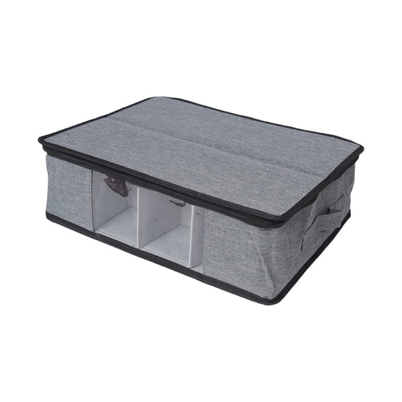 Mug and Cup Storage Box, Coffee Mug Organizer Tea Cup Storage Container, Glass Mug Storage Chest Case with Dividers