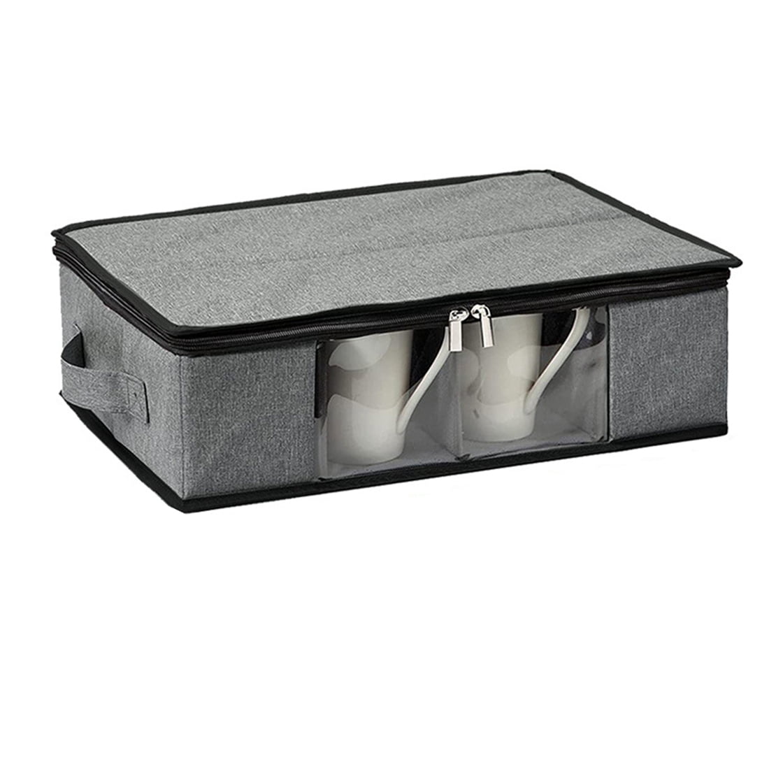 Mug and Cup Storage Box, Coffee Mug Organizer Tea Cup Storage Container