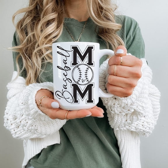 Mug for Baseball Mom, Gift for Sports Mom, Mother's Day Coffee Cup, Team Mom Gift, Sports Fan Drinkware, Baseball Mom Gift, 11oz, 15oz, 20oz