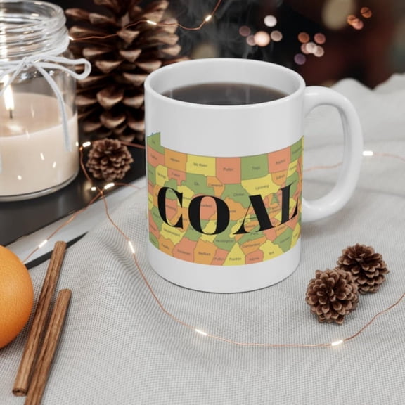 Mug oz PA COAL MUG tea cup on tankard seidel beaker stein pot dirt mud java brew cuppa go juice jitter juice morning jolt.