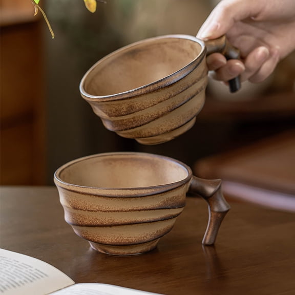 Mug retro old cup coffee cup ceramic Japanese stoneware cup
