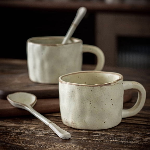 Mug retro style handmade ceramic coffee cup household water cup