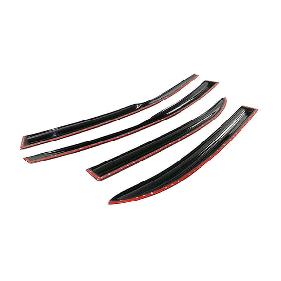 Mugen Style Acrylic Window Visors Rain Guard Deflector Set - Smoke Tinted