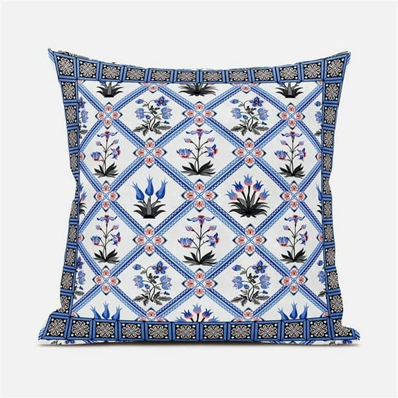 Amrita Sen Designs CAPL1056FSDS-ZP-18x18 18 x 18 in. Mughal Art Suede Zippered Pillow with Insert - Multi Color