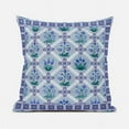 thumbnail image 1 of Mughal Art Throw Pillow with Removable Cover in Gray Green Red Blue 16x16, 1 of 5