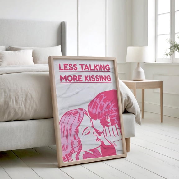 Retro Love Quote Poster, Valentines Day Decor, Unframed Size 8x12