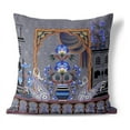 thumbnail image 1 of Mughal Paradise Indoor/Outdoor Pillow in Gray 16x16, 1 of 9