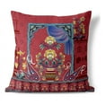 thumbnail image 1 of Mughal Paradise Indoor/Outdoor Pillow in Red 28x28, 1 of 7