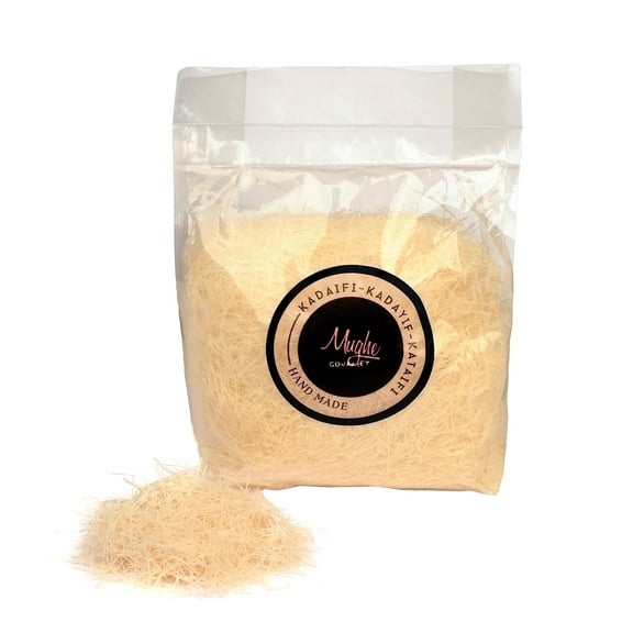 Mughe Gourmet Kataifi Shredded Phyllo Dough, Pre-Shredded Pastry Dough, 0.9 lbs (400g)
