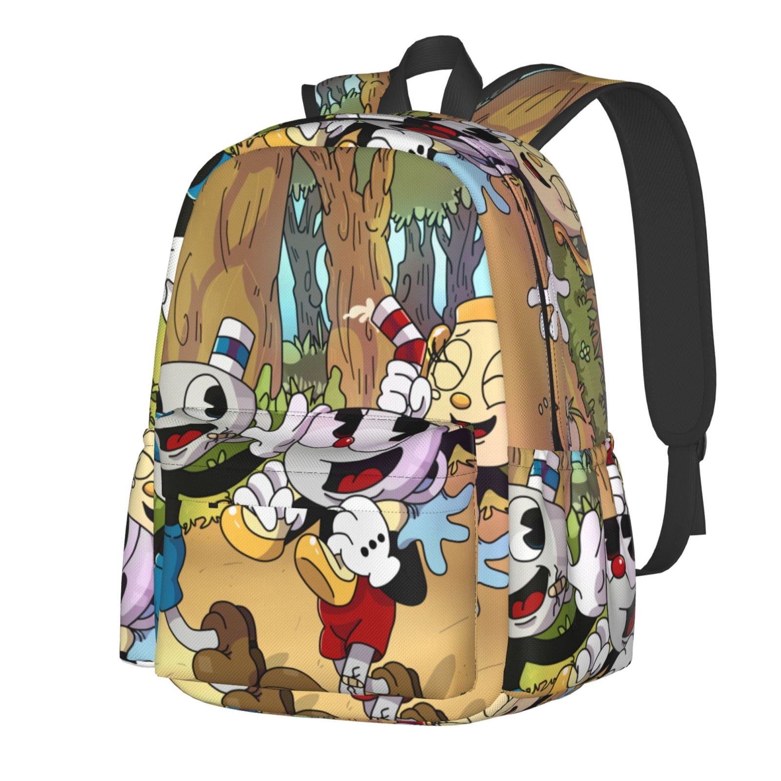 Mugman Cuphead Backpack Schoolbag Laptop Daypack Large Capacity ...