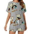 thumbnail image 1 of Mugman Cuphead Ms. Chalice Summer Home Suit For Womens Short-Sleeved Pajama Set 2pcs Loungewear Soft Sleepwear T-Shirts Tee Shirt Top And Short Sleeping Pants, 1 of 8