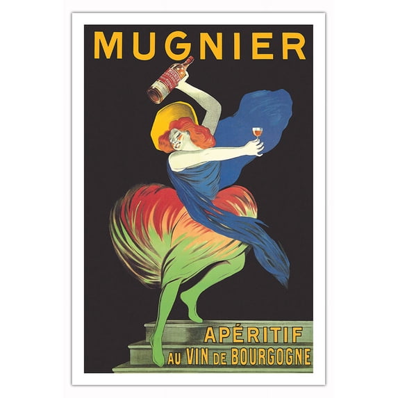 Mugnier Apéritif made with Burgundy WIne (Apéritif Au Vin De Bourgogne) - Vintage Advertising Poster by Leonetto Cappiello c.1912 - Fine Art Matte Paper Print (Unframed) 30x44in