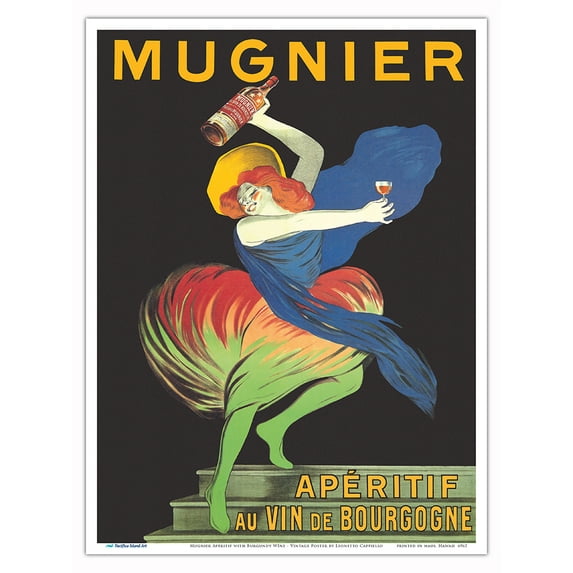 Mugnier Apéritif made with Burgundy WIne (Apéritif Au Vin De Bourgogne) - Vintage Advertising Poster by Leonetto Cappiello c.1912 - Master Art Print (Unframed) 9in x 12in