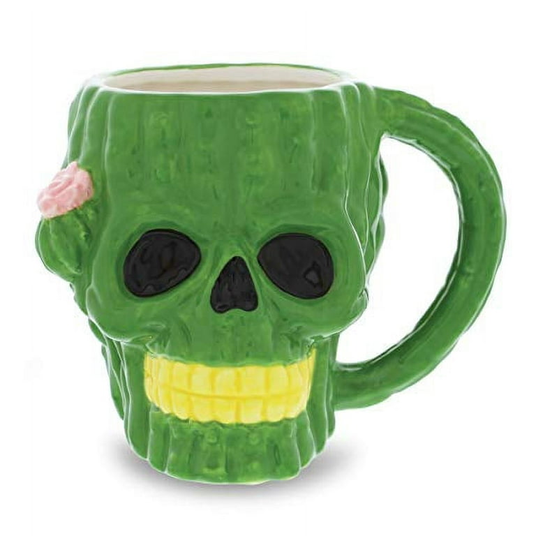 Cool Skull Coffee Cups Ceramic Mug for Men Women Tea 11 oz Novelty Unique Best Gifts Microwave Safe