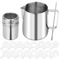Mugs Bulk 12 Milk Frother Cup 12oz/350ml Stainless Steel Milk Frothing