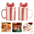 thumbnail image 1 of Mugs Ceramic Cute Bow Cylindrical Coffee Mug with Handle Unique Holiday Hot Cocoa Cup for Milk & Coffee Lovers, Gifts for Girl, 1 of 6