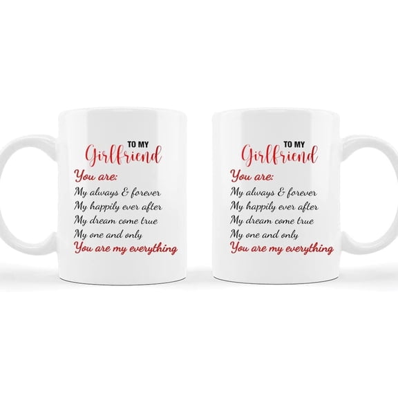 Mugs Coffee For Girlfriend Her From Boyfriend Him Gifts For Girlfriend You Are My Happily Ever Romantic Quotes Custom Name Ceramic 11 15oz For Valentines Anniversary