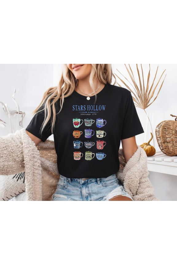 Mugs Of Stars Hollow Coffee Fan Quote TV Show Tribute Design Unisex T-Shirt V12090 up to Size 5XL