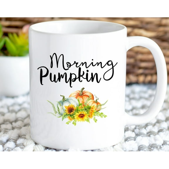 Mugs with sayings - Fall Mug - Morning Pumpkin coffee cup - Sunflower - Whatever spices your pumpkin - gift for women her wife mom